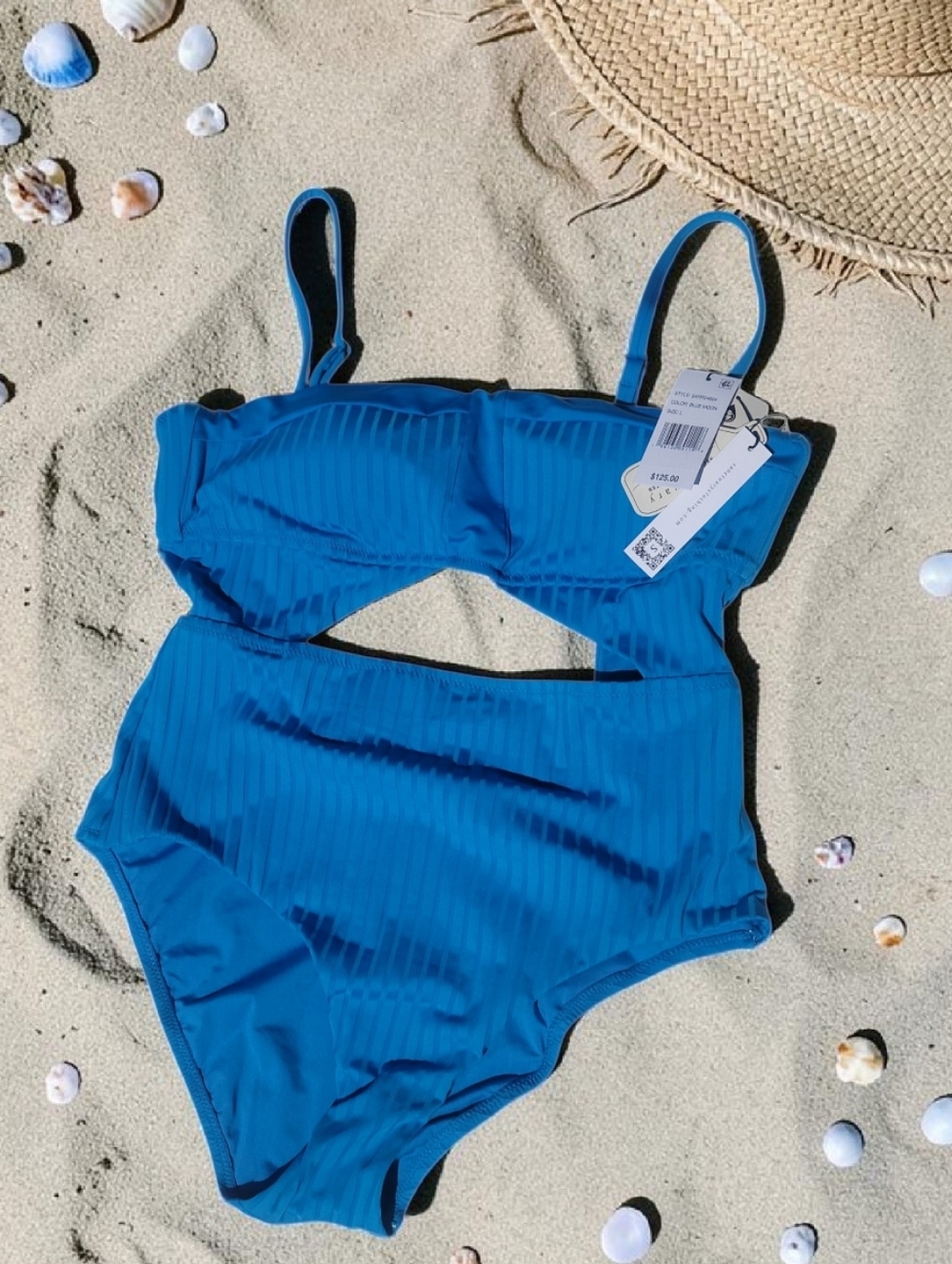 NWT Sanctuary Refresh Rib Splice Cutout Mio One Piece Swimsuit Large